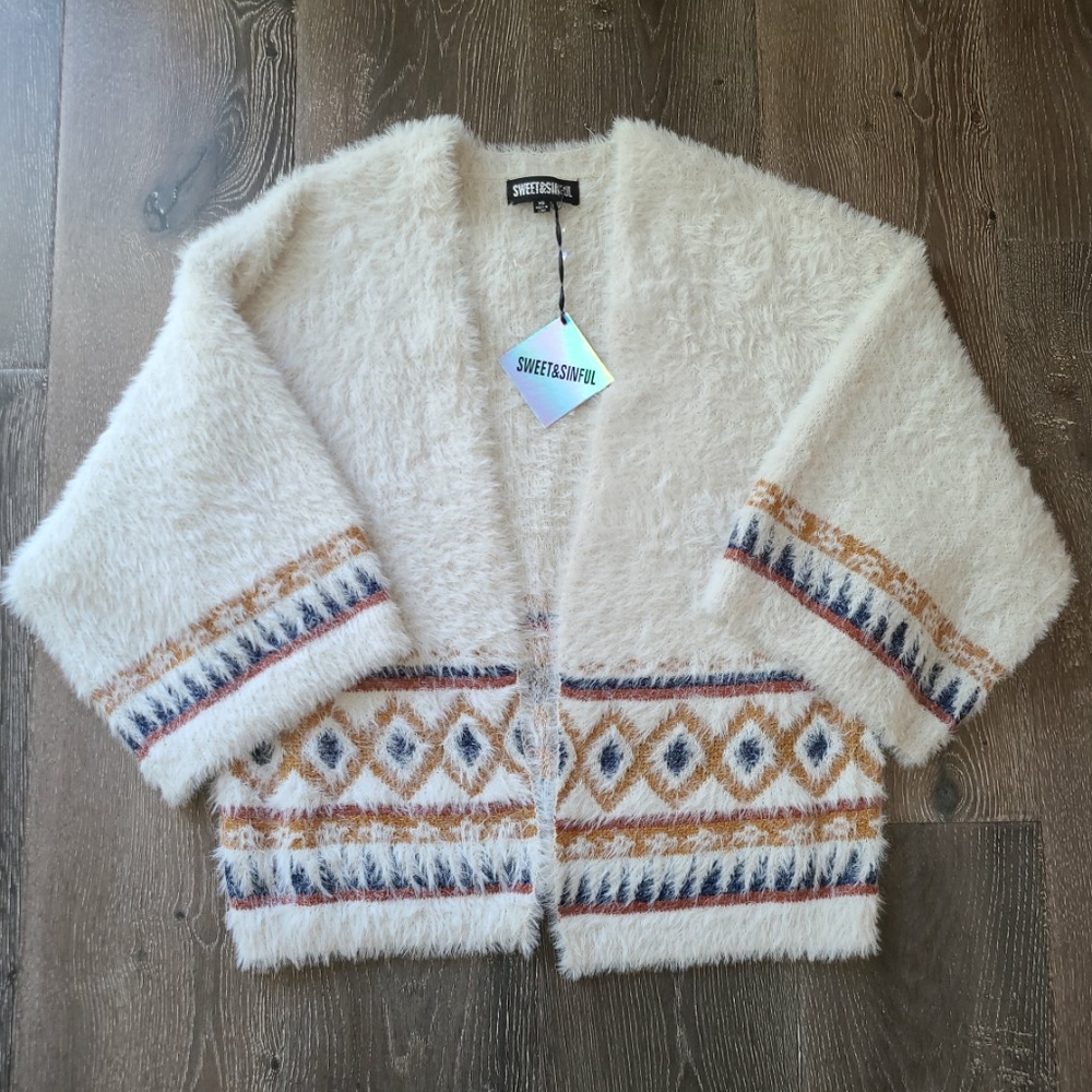 NWT Boho Aztec Print Cardigan - Picture 1 of 5